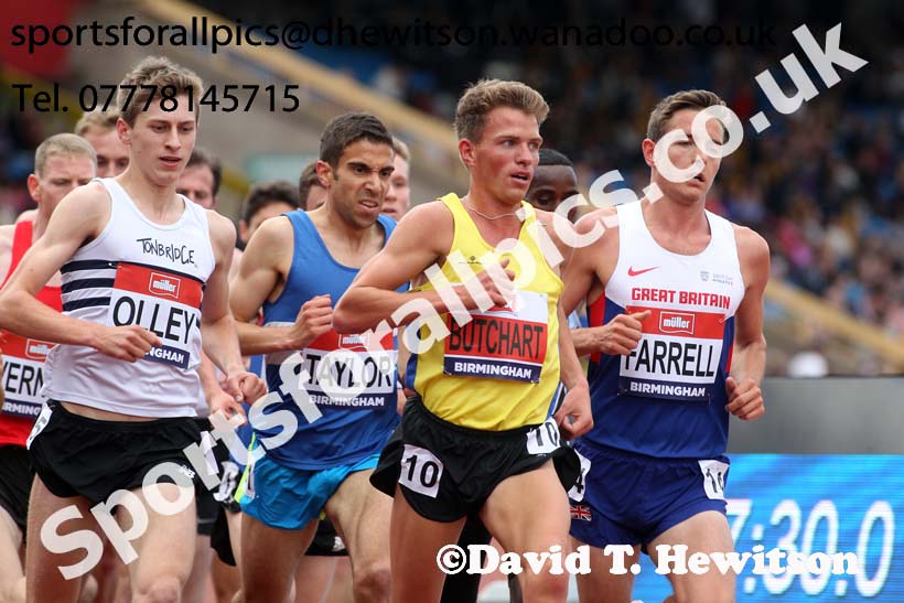 Mens 5000 metres, British Championships, Birmingham. Photo: David T. Hewitson/Sports for All Pics